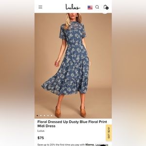 lulus blue midi dress